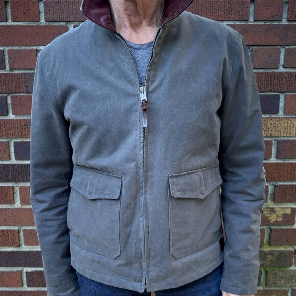 Iron & Resin Navigator Jacket Waxed Canvas 1st Generation Charcoal Grey Large - Picture 2 of 16